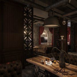 Дизайн интерьера кальянной Hookah Place | Портфолио